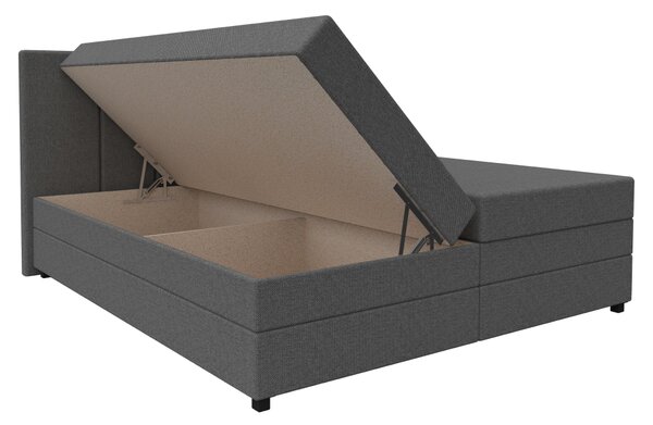 KONDELA Boxspringová posteľ, sivá, 180x200, ALEXA