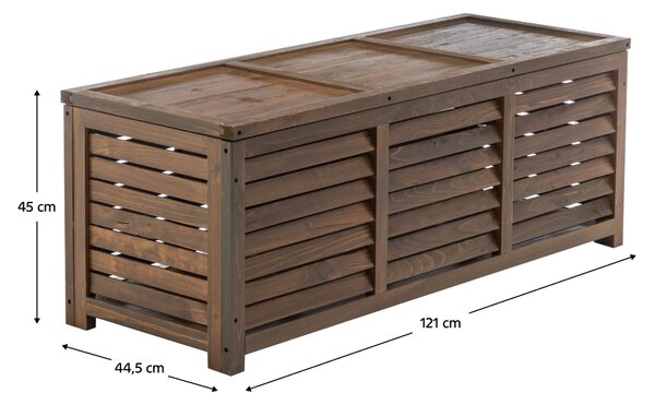 KONDELA Záhradný úložný box, hnedá, LADAM