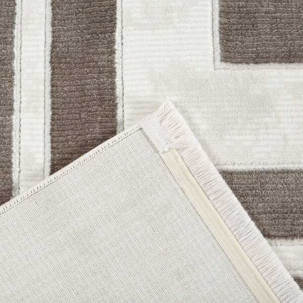 Koberec AURA 10 krémový / hnedý