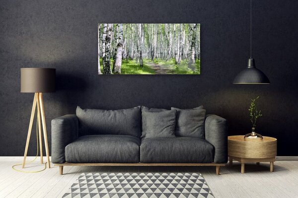 Obraz na skle Les chodník príroda 100x50 cm 2 Prívesky