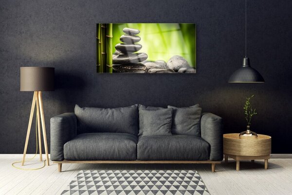 Obraz na skle Bambus kamene umenie 100x50 cm 2 Prívesky