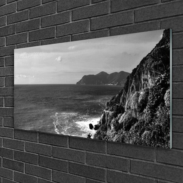 Obraz na skle More hory príroda 100x50 cm 2 Prívesky