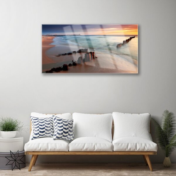 Obraz na skle Oceán pláž príroda 100x50 cm 2 Prívesky