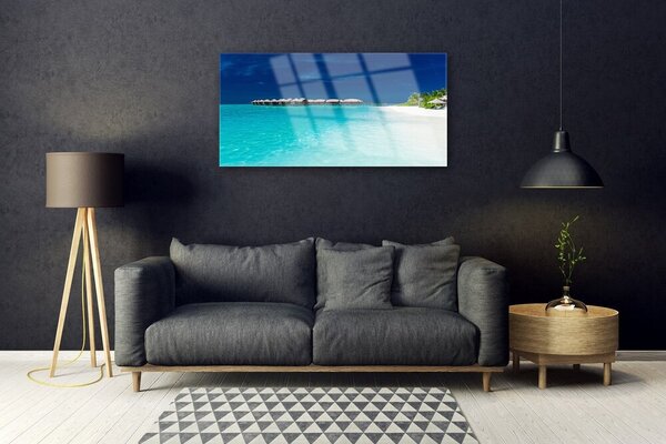Obraz na skle More pláž príroda 100x50 cm 2 Prívesky