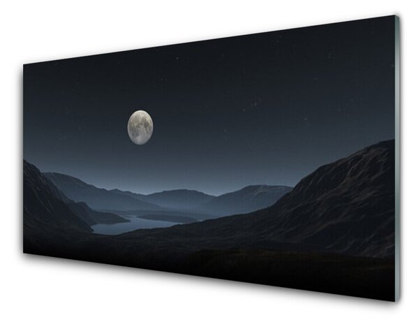 Nástenný panel  Noc mesiac príroda 100x50 cm
