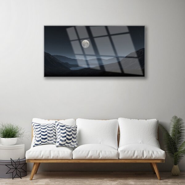 Obraz na skle Noc mesiac príroda 100x50 cm 2 Prívesky