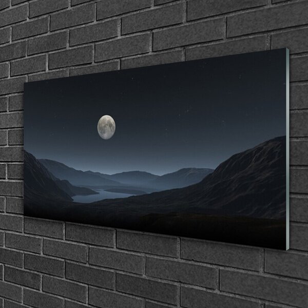 Obraz na skle Noc mesiac príroda 100x50 cm 2 Prívesky