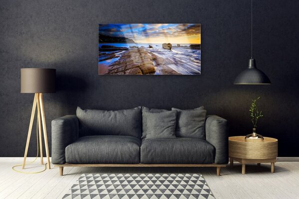 Obraz na skle Pláž príroda 100x50 cm 2 Prívesky