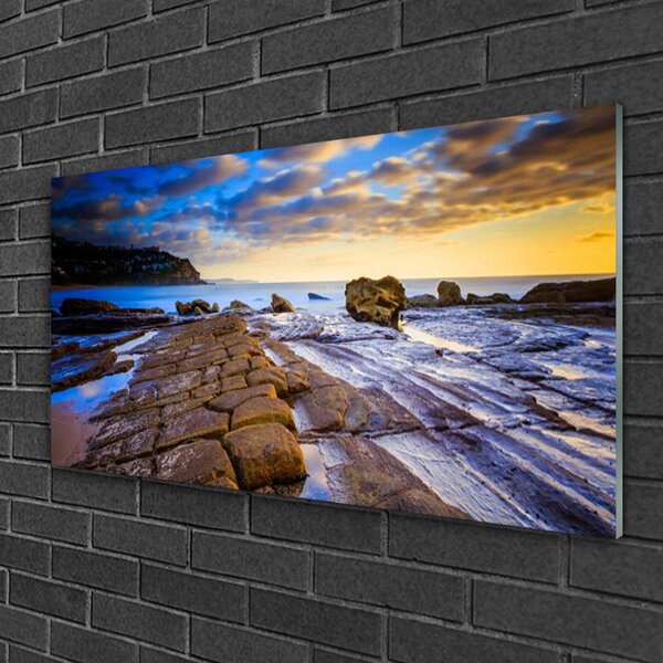 Obraz na skle Pláž príroda 100x50 cm 2 Prívesky