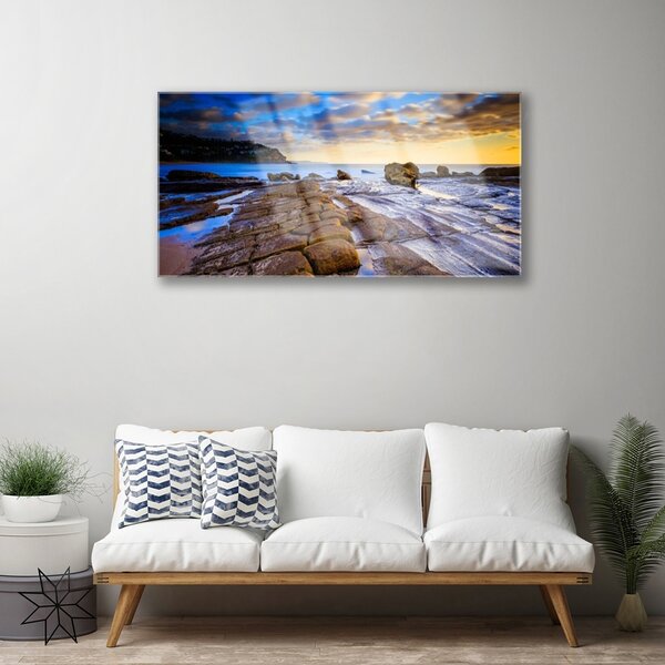 Obraz na skle Pláž príroda 100x50 cm 2 Prívesky