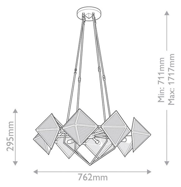LUSTER, 29,5/76,2 cm Elstead Lighting - Interiérové svietidlá