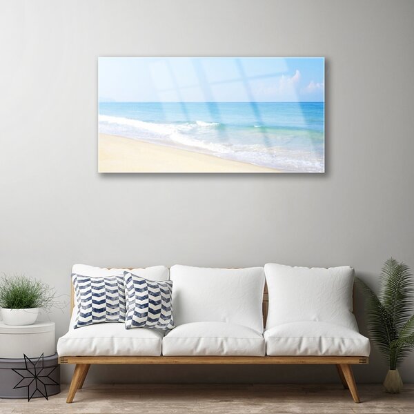 Skleneny obraz Pláž more príroda 100x50 cm 2 Prívesky