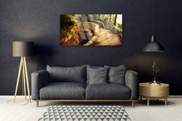 Skleneny obraz Most stromy architektúra 100x50 cm 2 Prívesky