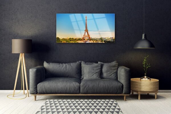 Skleneny obraz Eiffelová veža paríž 100x50 cm 2 Prívesky