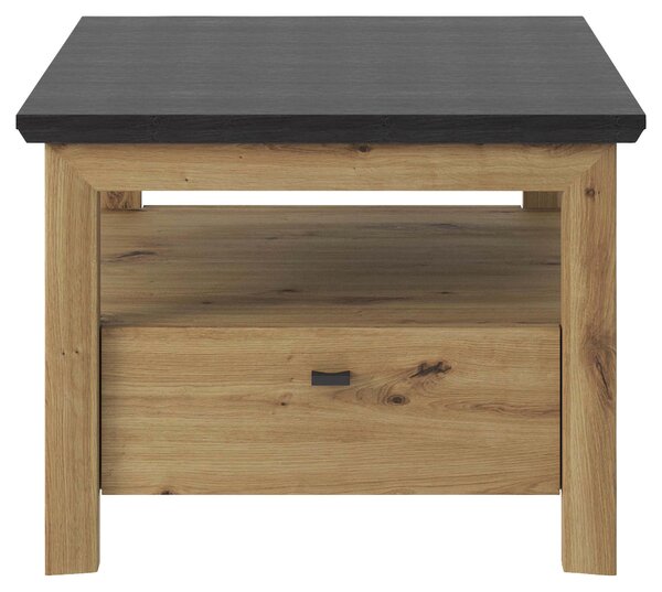 PRÍRUČNÝ STOLÍK, tmavosivá, dub artisan Hom`in - Stolíky do obývačky