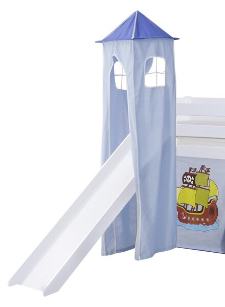 POSTEĽ S PRIESTOROM NA HRU, 90/200 cm modrá, biela MID.YOU - Detské izby, Online Only