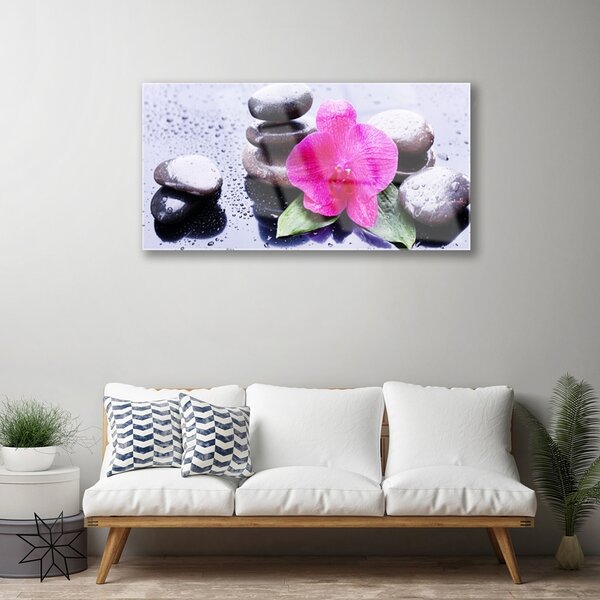 Skleneny obraz Kvet kamene umenie 100x50 cm 2 Prívesky