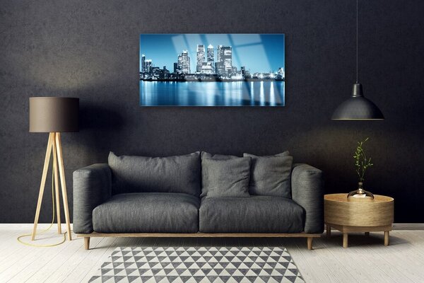 Skleneny obraz Mesto mrakodrapy domy 100x50 cm 2 Prívesky
