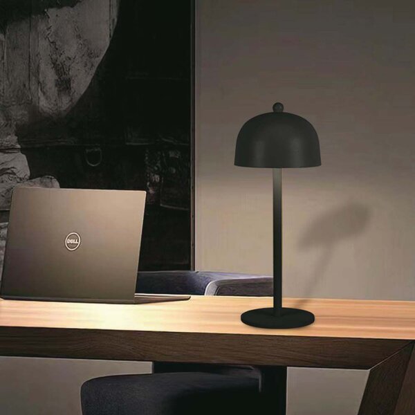 Čierna LED stolová nabíjacia lampa 300mm 3W – LED lampičky a baterky > Stolové LED lampičky