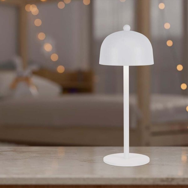 Biela LED stolová nabíjacia lampa 300mm 3W – LED lampičky a baterky > Stolové LED lampičky