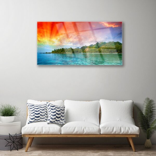 Skleneny obraz More les nebo krajina 100x50 cm 2 Prívesky