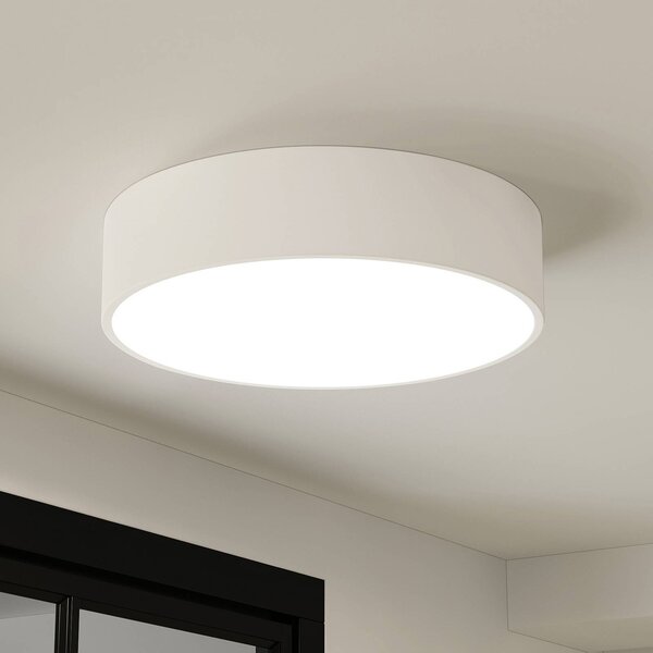 Arcchio LED stropné svietidlo Noabelle, Ø 40 cm, biela, kov, Biela / opálová, Kuchyňa, kov, Moderný, Závesné svietidlo