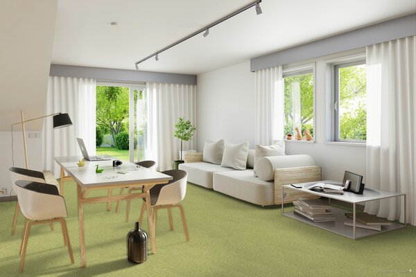 Condor Carpets , Metrážny koberec Carousel 41, na mieru, šíře 4m, zelená, filc, detská izba