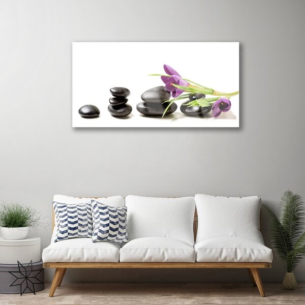 Skleneny obraz Kvet kamene umenie 100x50 cm 2 Prívesky