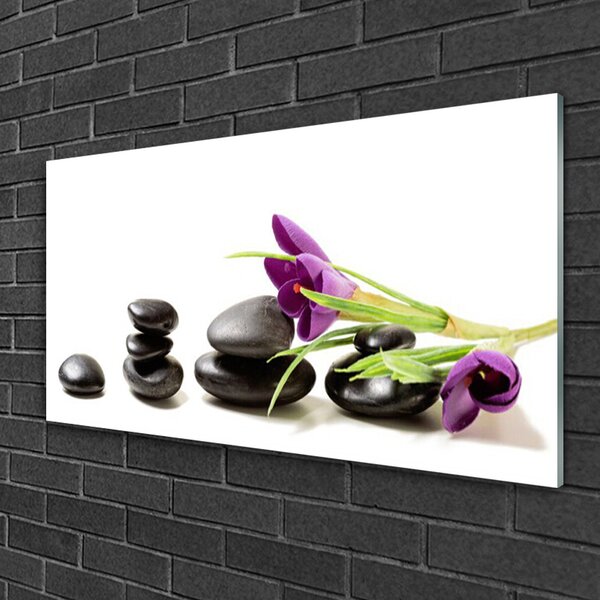 Skleneny obraz Kvet kamene umenie 100x50 cm 2 Prívesky