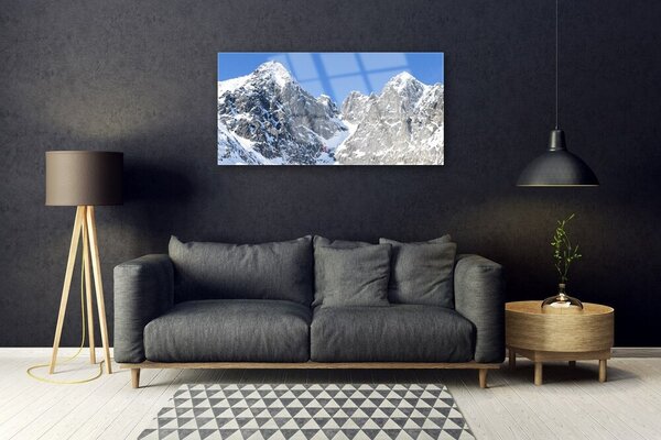 Skleneny obraz Hora sneh príroda 100x50 cm 2 Prívesky