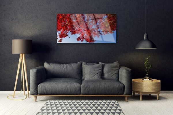 Skleneny obraz Strom listy vetvy príroda 100x50 cm 2 Prívesky