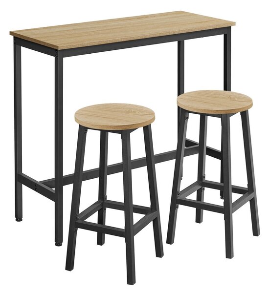 Jedálenská súprava 1+2, barový stôl 100x40 cm a barové stoličky TAYLOR SONOMA