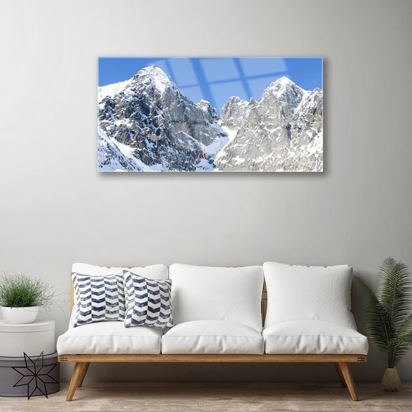 Skleneny obraz Hora sneh príroda 100x50 cm 2 Prívesky