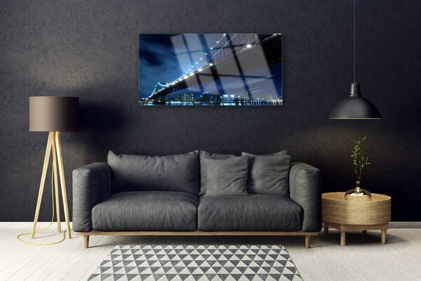 Skleneny obraz Most mesto architektúra 100x50 cm 2 Prívesky