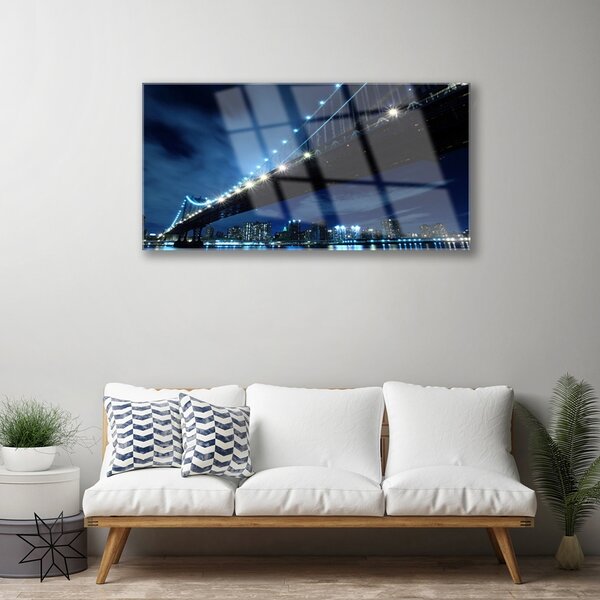 Skleneny obraz Most mesto architektúra 100x50 cm 2 Prívesky
