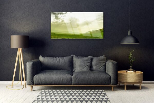 Skleneny obraz Lúka príroda zelený výhľad 100x50 cm 2 Prívesky