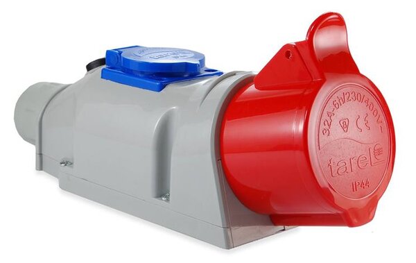 Zásuvka nástenná kombinovaná 32A/400V/4P+10A/230V IP44 TAREL