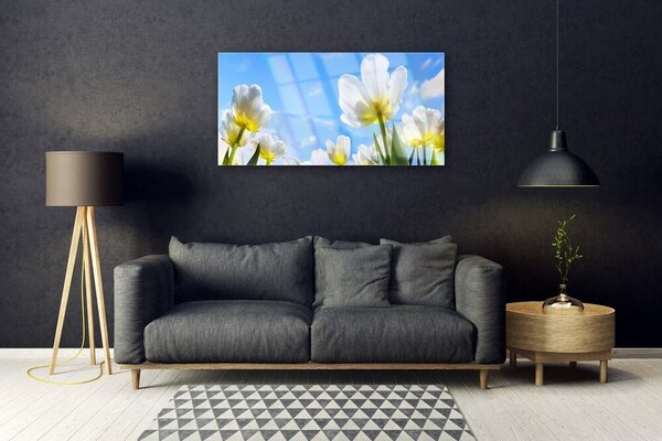 Skleneny obraz Rastliny kvety tulipány 100x50 cm 2 Prívesky