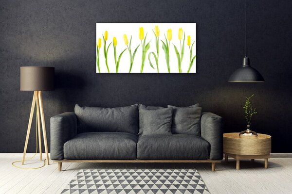 Skleneny obraz Žlté tulipány kvety 100x50 cm 2 Prívesky