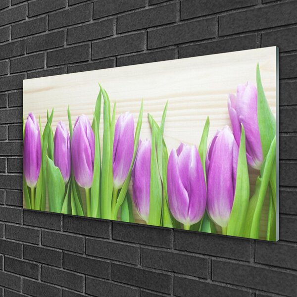 Skleneny obraz Tulipány kvety príroda 100x50 cm 2 Prívesky