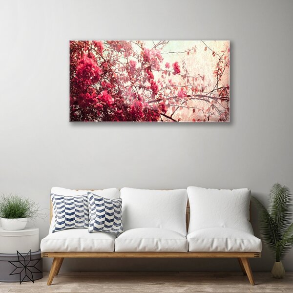 Skleneny obraz Vetvy listy príroda 100x50 cm 2 Prívesky