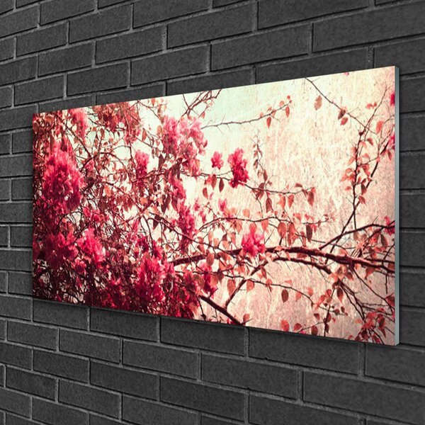 Skleneny obraz Vetvy listy príroda 100x50 cm 2 Prívesky