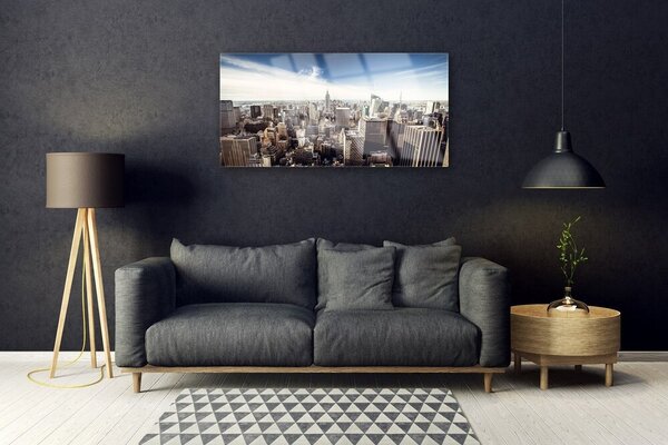 Skleneny obraz Mesto paneláky budovy 100x50 cm 2 Prívesky