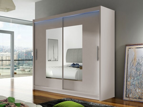 Mirjan24 Skriňa London VII, Farby: čierna, Osvetlenie: osvetlenie LED RGB - farebné 5902928553246
