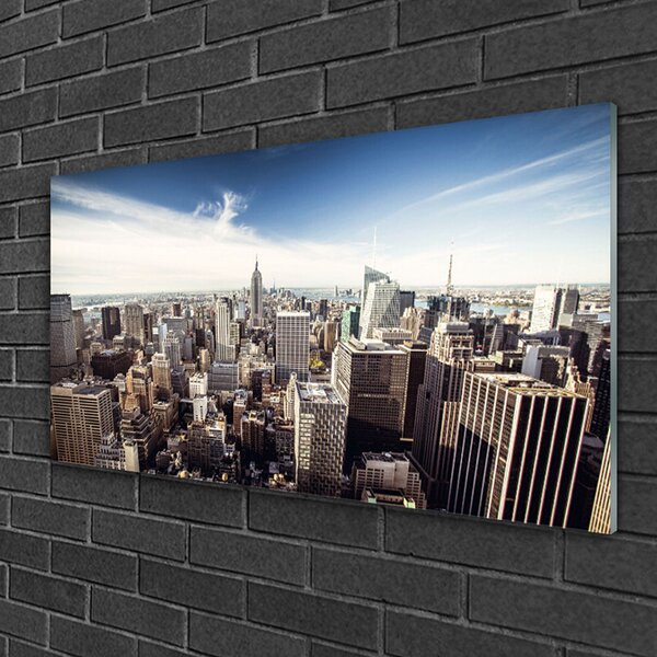 Skleneny obraz Mesto paneláky budovy 100x50 cm 2 Prívesky