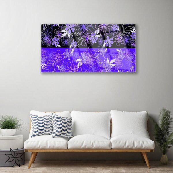 Skleneny obraz Abstrakcia vzory kvety art 100x50 cm 2 Prívesky