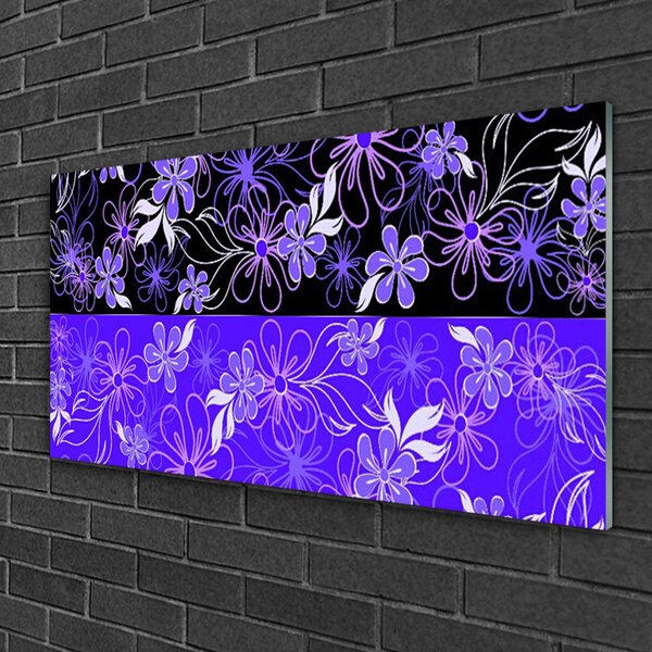 Skleneny obraz Abstrakcia vzory kvety art 100x50 cm 2 Prívesky
