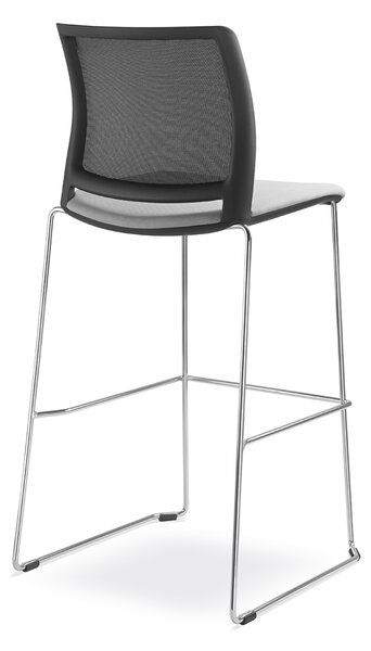 LD SEATING - Barová stolička TREND 529-Q so sieťovaným operadlom