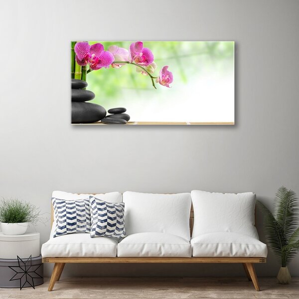 Skleneny obraz Bambusové výhonky kamene zen kúpele 100x50 cm 2 Prívesky