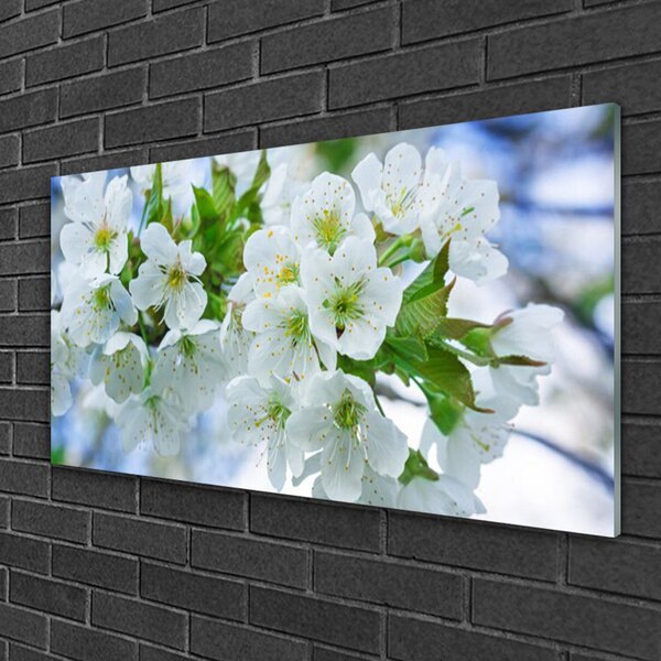 Skleneny obraz Kvety strom listy príroda 100x50 cm 2 Prívesky